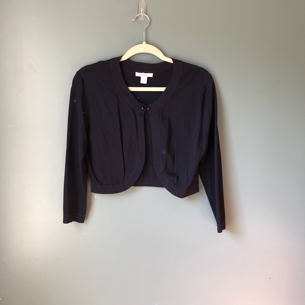Navy Blue Cropped Sweater